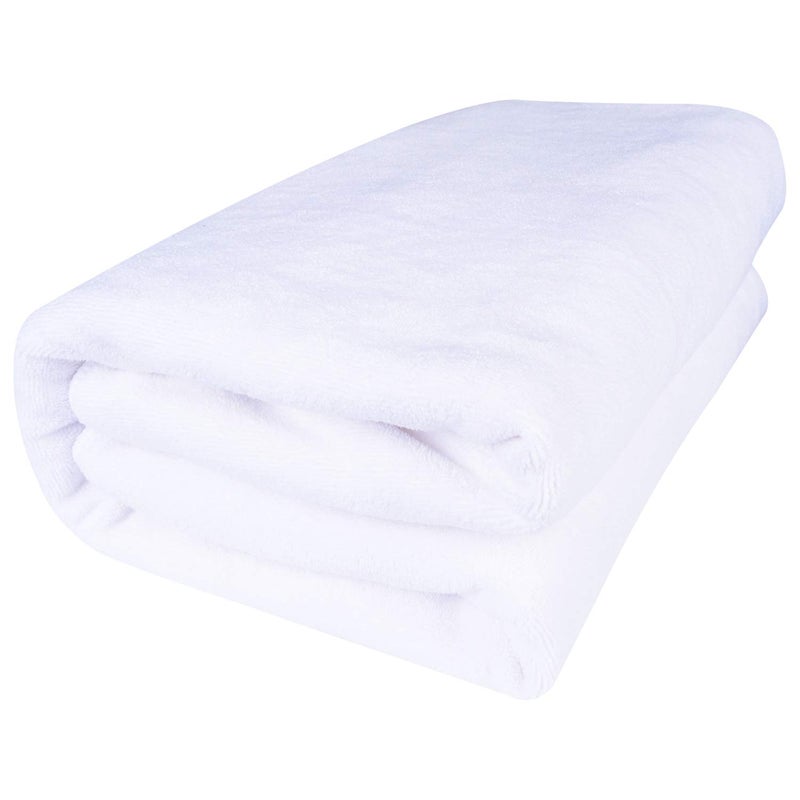 Mars wings Oversized Microfiber Bath Towel (Bath Sheet), 1 Pack (32 x 71 Inch), Extra Large Super Absorbent, Quick Fast Dry, Soft Eco-Friendly Towel for Body, Bathroom, Travel (1PCS White) - Image 2